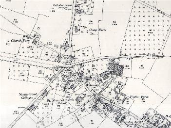 The north-west part of the village in 1901